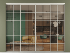 Перегородка Formato внутри проёма 4 створки