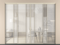 Перегородка Mosaic внутри проёма 4 створки