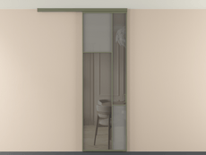 Перегородка Mosaic вдоль стены на потолок 1 створка