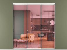 Перегородка Formato внутри проёма 3 створки