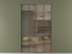 Перегородка Formato внутри проёма 2 створки