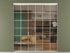 Перегородка Formato внутри проёма 3 створки