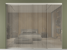 Перегородка Formato внутри проёма 4 створки с синхронным механизмом