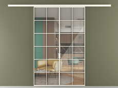 Перегородка Formato вдоль стены 2 створки