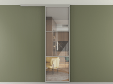 Перегородка Формато вдоль стены на потолок 1 створка