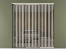 Перегородка Формато внутри проёма 3 створки с синхронным механизмом