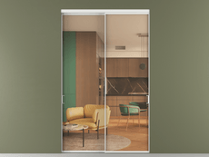 Перегородка Formato внутри проёма 2 створки