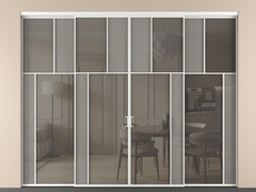 Перегородка Мозаик внутри проёма 4 створки