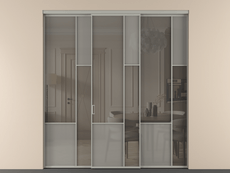 Перегородка Мозаик внутри проёма 3 створки