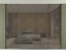 Перегородка Формато внутри проёма скрытое крепление в потолок 4 створки