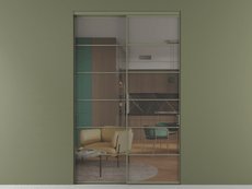 Перегородка Формато внутри проёма 2 створки