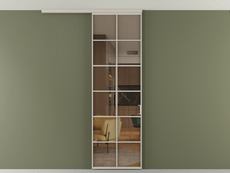 Перегородка Formato вдоль стены на потолок 1 створка