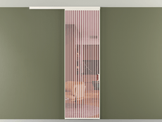 Перегородка Formato вдоль стены на потолок 1 створка