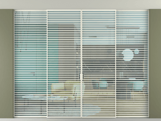 Перегородка Формато внутри проёма скрытое крепление в потолок 4 створки