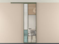 Перегородка Мозаик вдоль стены на потолок 1 створка