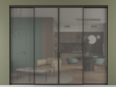 Перегородка Formato внутри проёма 4 створки