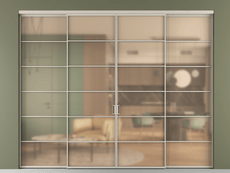 Перегородка Formato внутри проёма 4 створки