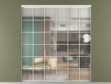 Перегородка Formato внутри проёма 3 створки