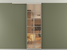 Перегородка Формато вдоль стены на потолок 1 створка