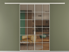 Перегородка Formato вдоль стены 2 створки