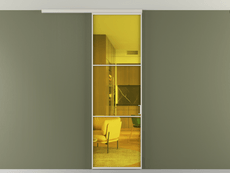 Перегородка Формато вдоль стены на потолок 1 створка