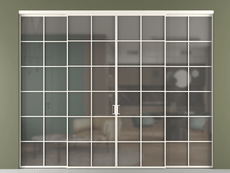 Перегородка Formato внутри проёма 4 створки