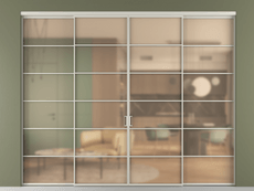 Перегородка Формато внутри проёма 4 створки