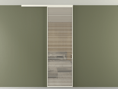 Перегородка Formato вдоль стены на потолок 1 створка