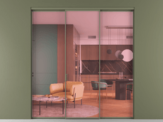 Перегородка Formato внутри проёма 3 створки