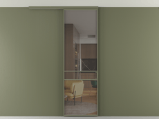 Перегородка Formato вдоль стены на потолок 1 створка