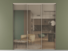 Перегородка Formato внутри проёма 3 створки