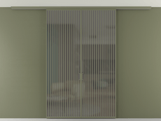 Перегородка Formato вдоль стены на потолок 2 створки