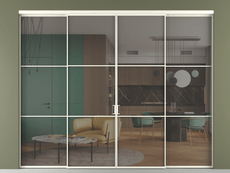 Перегородка Формато внутри проёма 4 створки