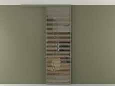 Перегородка Formato вдоль стены на потолок 1 створка