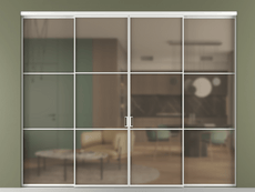 Перегородка Формато внутри проёма 4 створки