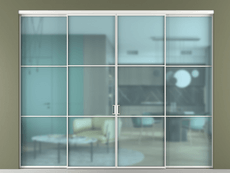 Перегородка Formato внутри проёма 4 створки