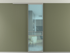 Перегородка Формато вдоль стены на потолок 1 створка