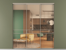 Перегородка Formato внутри проёма 3 створки