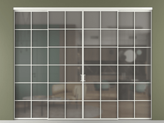 Перегородка Формато внутри проёма 4 створки