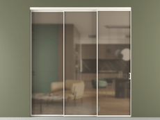 Перегородка Формато внутри проёма 3 створки с синхронным механизмом