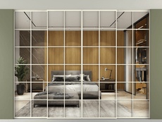 Перегородка Формато внутри проёма скрытое крепление в потолок 4 створки