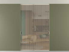 Перегородка Formato внутри проёма скрытое крепление в потолок 2 створки