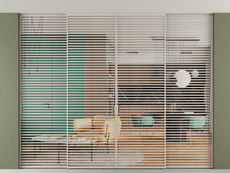 Перегородка Formato внутри проёма четырёхстворчатая со скрытым креплением в потолок