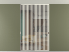 Перегородка Формато внутри проёма скрытое крепление в потолок 2 створки