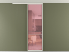 Перегородка Formato вдоль стены на потолок 1 створка