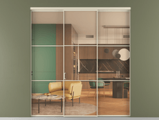 Перегородка Formato внутри проёма 3 створки