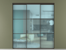 Перегородка Formato внутри проёма 3 створки