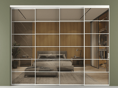 Перегородка Formato внутри проёма 4 створки с синхронным механизмом