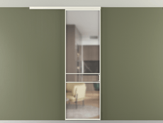 Перегородка Формато вдоль стены на потолок 1 створка