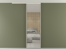 Перегородка Формато вдоль стены на потолок 1 створка